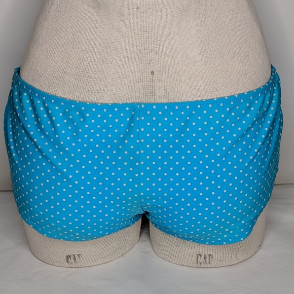 SASSAFRASS SWIMWEAR L Tankini Blue Polka Dot Lace - Picture 6 of 8